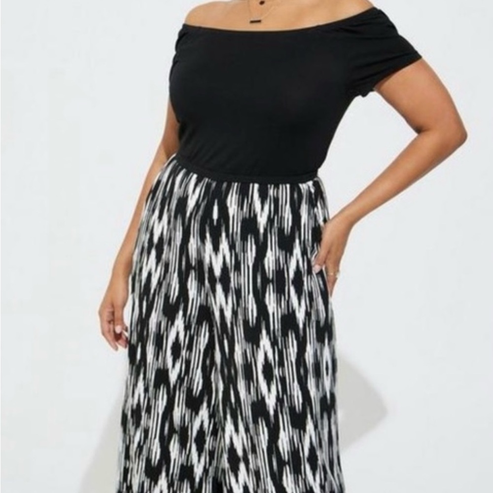 Black and White Torrid Culotte Jumpsuit. NWOT